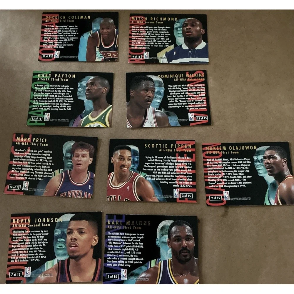 1994-95 Fleer Ultra Basketball All NBA Team Lot of 9 Wilkins Malone‎ Pippen